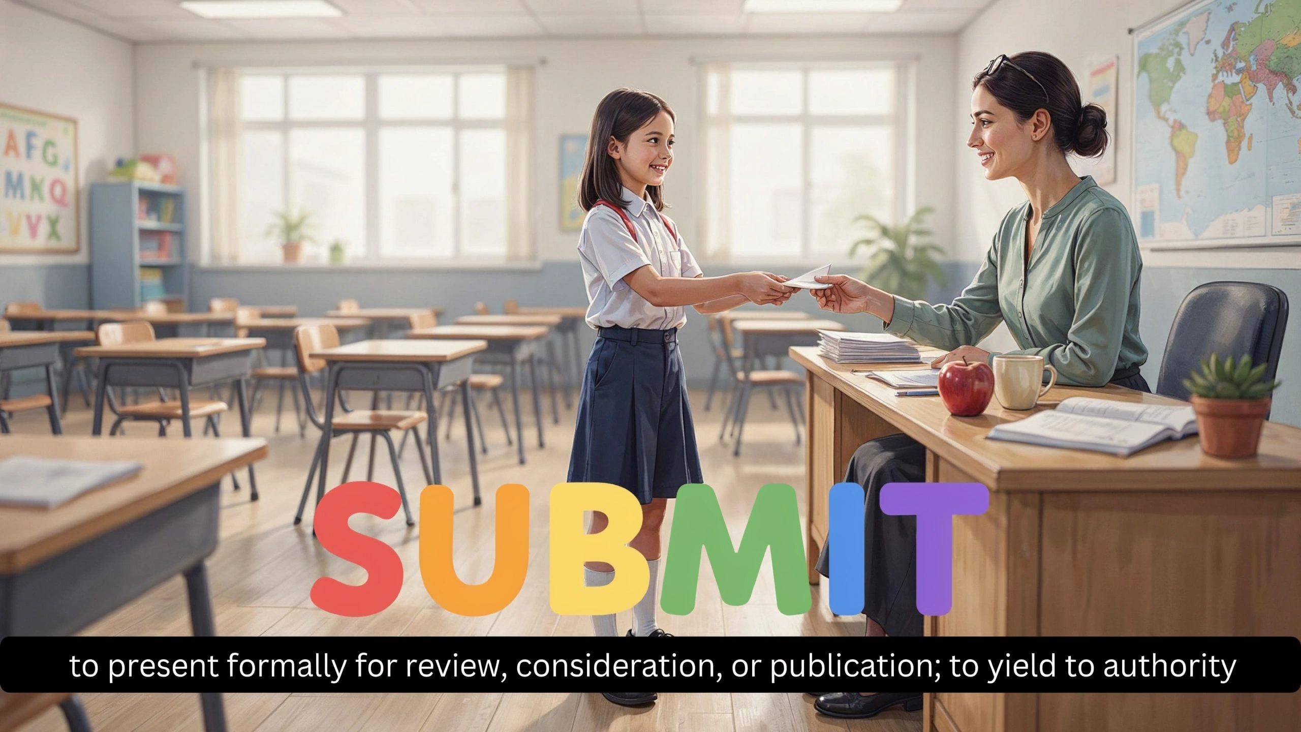 English Illustration for submit